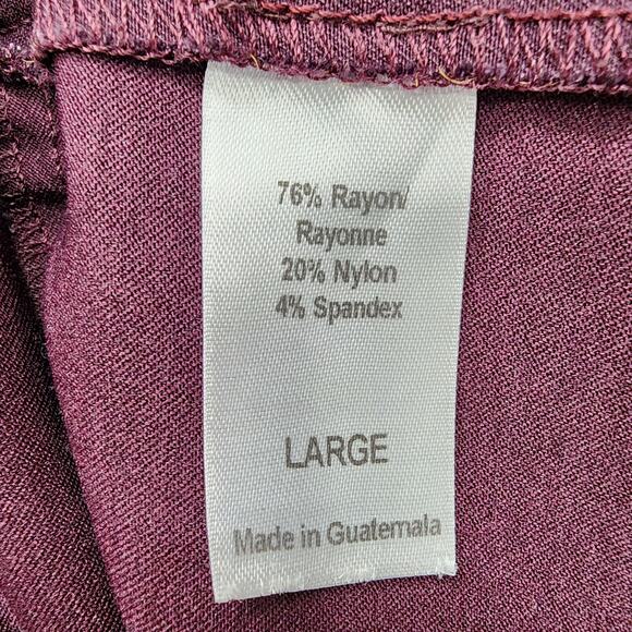 Maurices Skirt Womens L Red Burgundy Pull On Pencil Back Slit Stretch Office - Picture 4 of 8